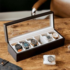 Solid Wood Watch Box - 6 Slot