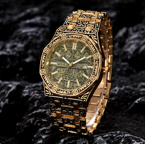 Deep Engraved Men’s Luxury Watch