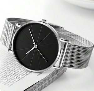 Stainless Steel Mesh Quartz 2-Piece Watch