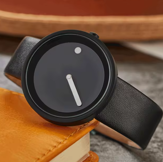 Minimalist Round Dial Leather Watch