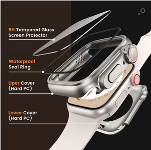 Tempered Glass+Cover For Apple Watch