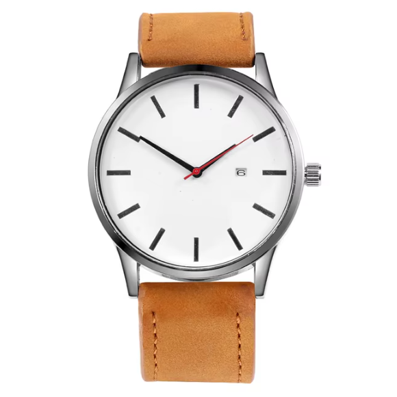 Fashion Minimalist Mens sports Watch Quartz Leather Band