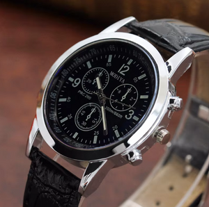 Simple Men Fashion Design Leather Quartz Watch