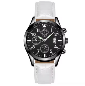 Popular Men Leather Watch with Calendar Luminous Function