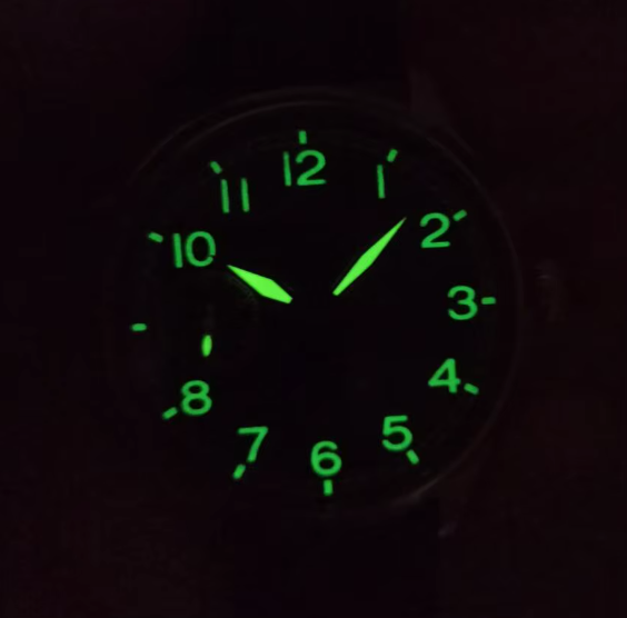 Manual Green luminous mechanical men's Watch