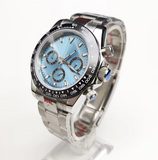 39mm Quartz Watch Men's Timing Sapphire Crystal Calendar Luminous Watch