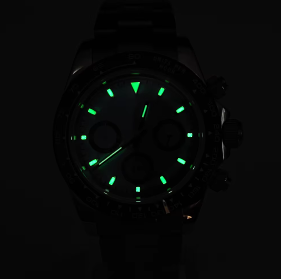 39mm Quartz Watch Men's Timing Sapphire Crystal Calendar Luminous Watch