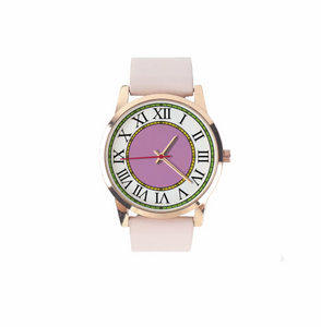 Roman Numerals Dial Quartz Lady Wrist Watch