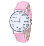 Fashion Student Math Formula Equation Watch Leather Band