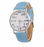 Fashion Student Math Formula Equation Watch Leather Band