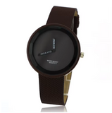 Minimalist Dial Leather strap Quartz Wristwatch