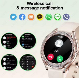 Sports Fitness BT HD Calling Waterproof Case Fashion Smartwatch