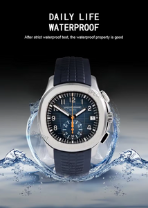 Men's Quartz Sports Rubber Strap Waterproof Watch