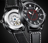 Sports Mechanical Male Leather Strap Fashion Wristwatch