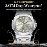 High Fashion Square Waterproof Luminous Date Week Men Watch