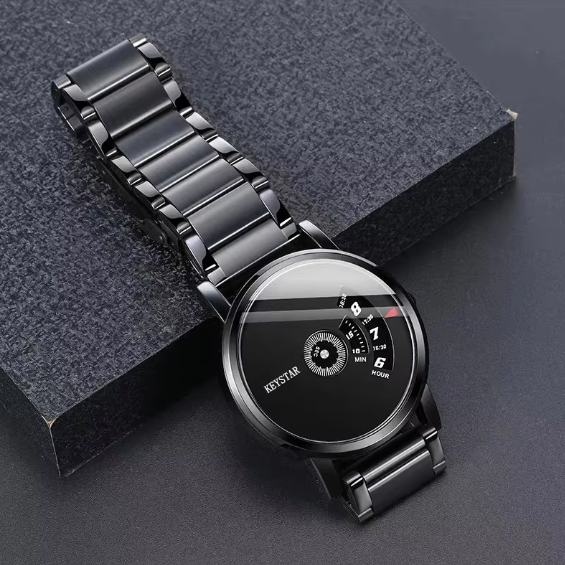 Men's Stainless Steel Edition Waterproof Trend Fashion Quartz Watch