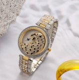 Leopard Head Women's Rhinestone Quartz Fashion Personality Watch