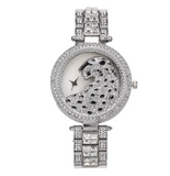 Leopard Head Women's Rhinestone Quartz Fashion Personality Watch