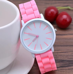 Ultrathin Silicone Ladies Bracelet Large Dial Waterproof Quartz Wristwatch