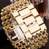 Fashion Light Big Square Rhinestone Quartz Watches