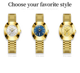 Women Golden Tungsten Elegant Waterproof Calendar Wristwatches