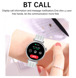 Women 1.28“ HD 240*240 Bluetooth Wireless Charging Smartwatch Watch