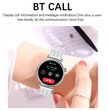 Women 1.28“ HD 240*240 Bluetooth Wireless Charging Smartwatch Watch