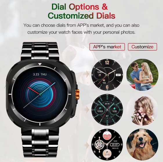 Compass 1.46” AMOLED 360*360 Bluetooth Wireless Charging Elevation Smartwatch