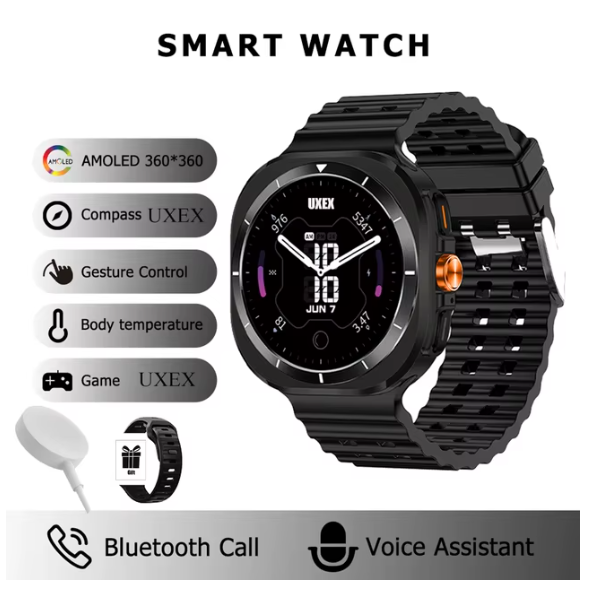 Compass 1.46” AMOLED 360*360 Bluetooth Wireless Charging Elevation Smartwatch