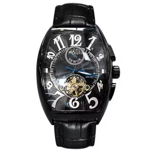 Men Fashion tonneau Self Wind Mechanical Watch