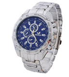 Men Stainless Steel Quartz Detailed Dress Watch