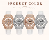 Waterproof Silver Crystal Quartz Women Dress Watch