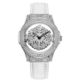 Waterproof Silver Crystal Quartz Women Dress Watch