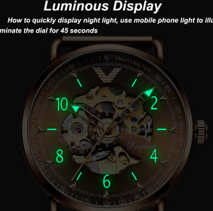 Original Design Copper Color Skeleton Dial Automatic Watch