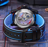 Tourbillon Automatic Waterproof Rubber Strap Mechanical Wristwatch