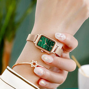 Fluette Steel Green, Rose Gold Color